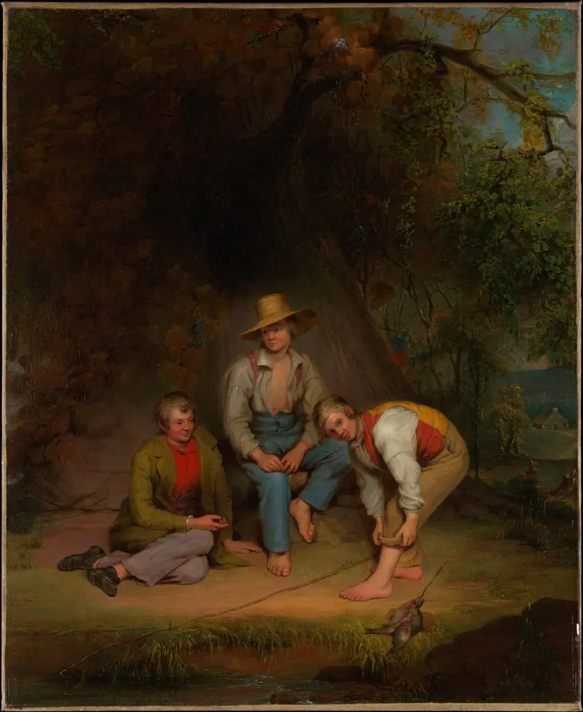 Boys Fishing, by Thomas Le Clear