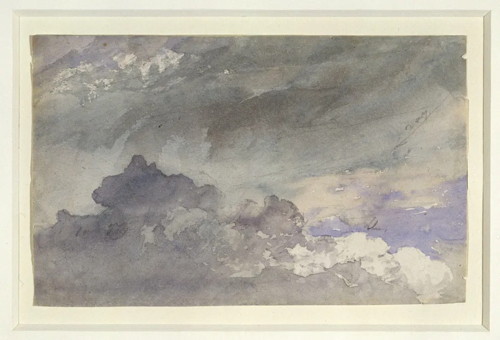 Cloud study, by Thomas Lindsay, watercolor, 1834