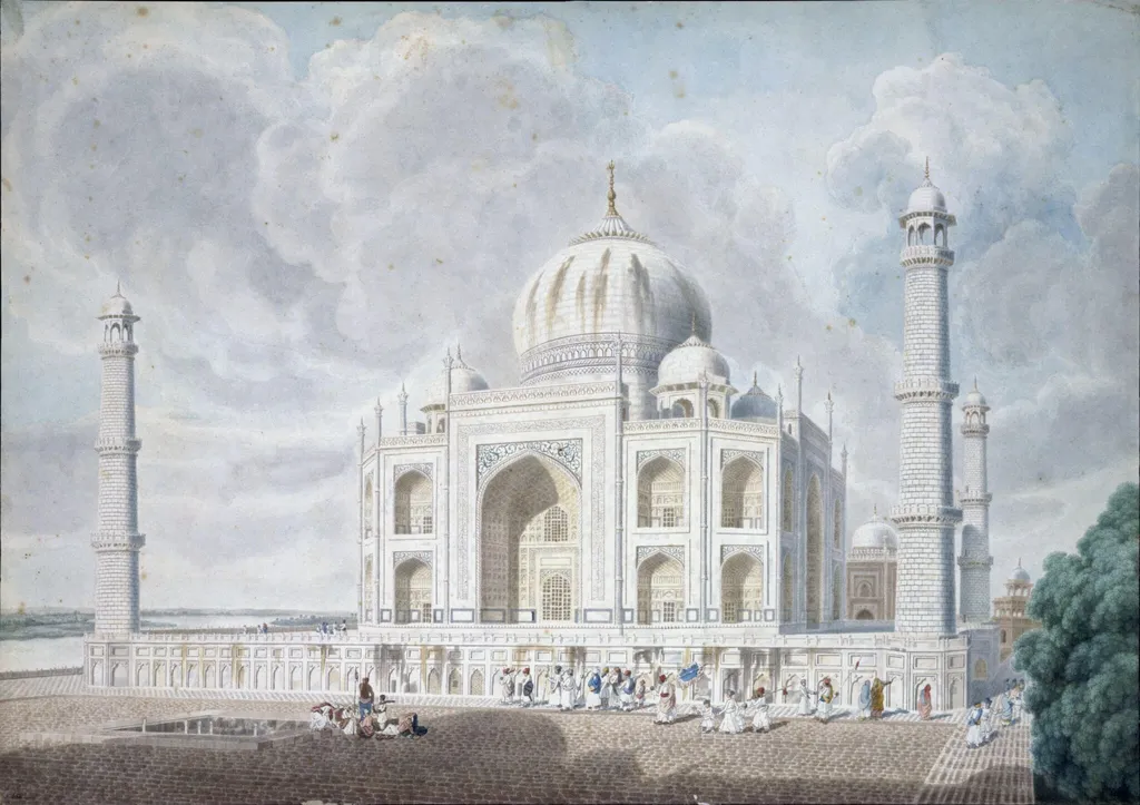 The Taj Mahal on the River Jumna at Agra, by Thomas Longcroft, watercolor, 1786