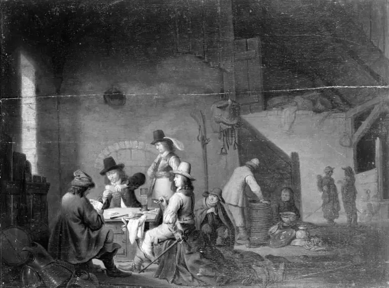 Interior of a Peasant's Cottage, by Thomas Mathisen