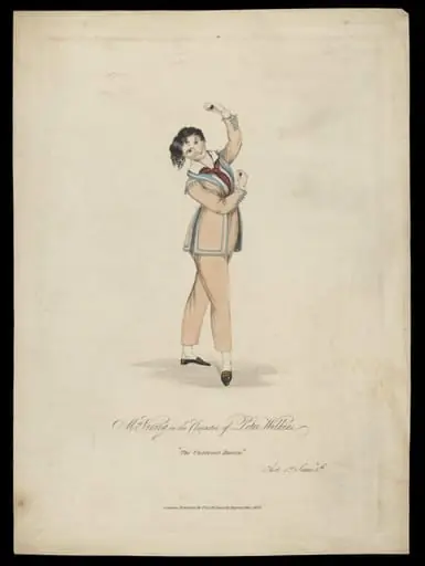 Mrs. Vining in the Character of Peter Wilkins. The Castanet Dance., by Thomas McLean