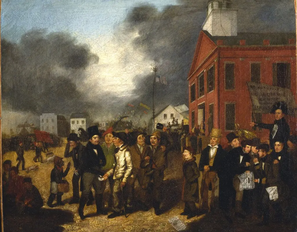 First State Election in Detroit, Michigan, 1837, by Thomas Mickell Burnham