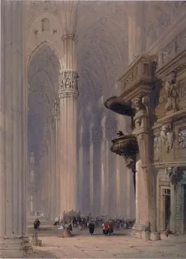 Interior of Milan Cathedral, by Thomas Miles RWS Richardson
