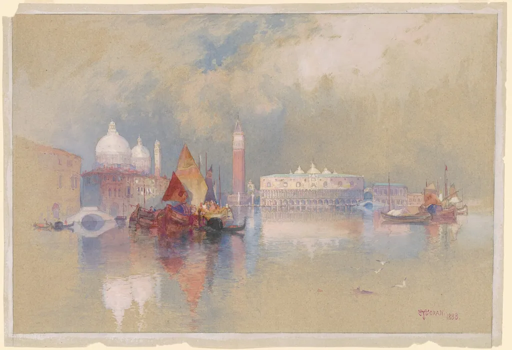 View of Venice, by Thomas Moran, gouache, 1888
