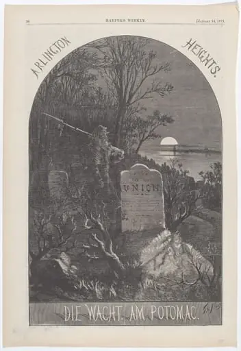 Arlington Heights. Die Wacht. Am Potomac., by Thomas Nast