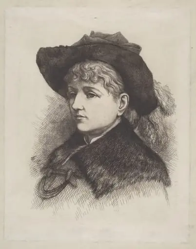 Portrait of the Artist's Wife, Sarah Edwards Nast, by Thomas Nast