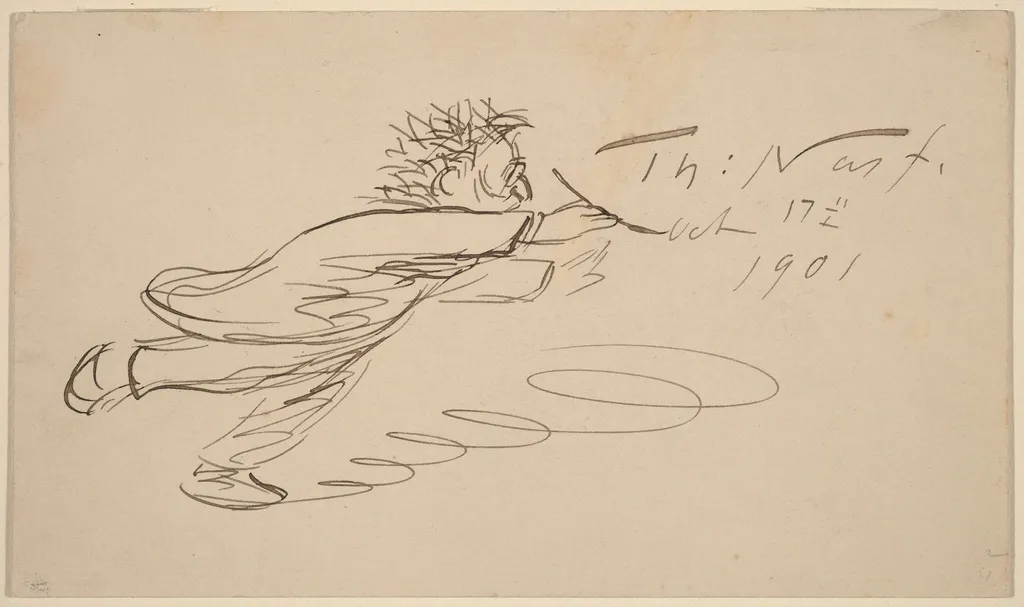 Signature, "TH. Nast, Oct. 17, 1901", by Thomas Nast, ink, 1901