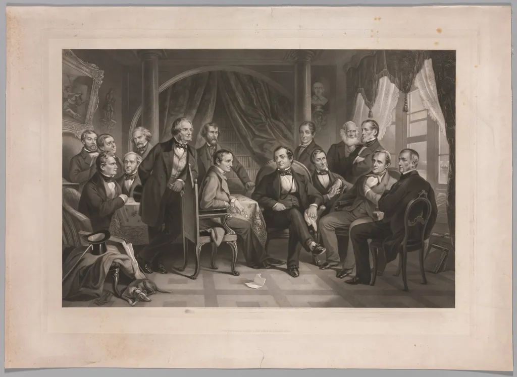 Washington Irving and his Literary Friends at Sunnyside, by Thomas Oldham Barlow, 1864