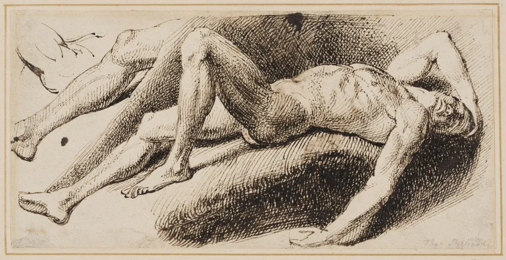 Study of a male nude, by Thomas RA Stothard, 1650