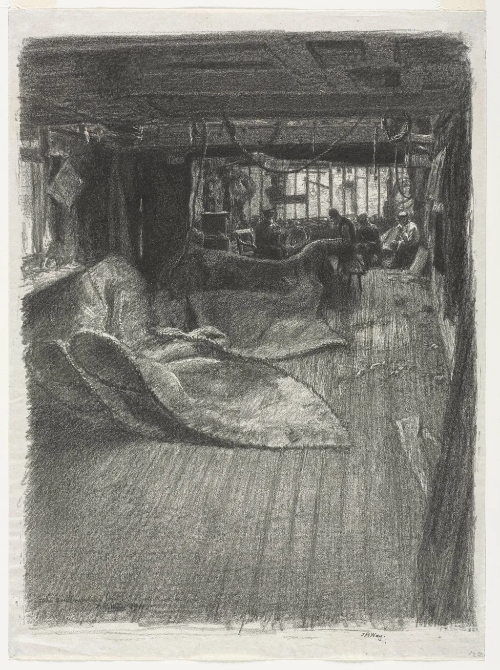 The Sailmaker's Loft, by Thomas Robert Way, 1911