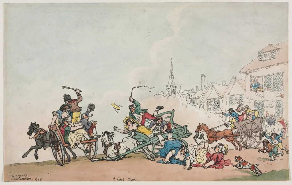 A Cart Race, by Thomas Rowlandson, 1788