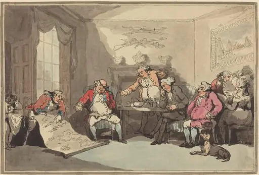A Militia Meeting, by Thomas Rowlandson