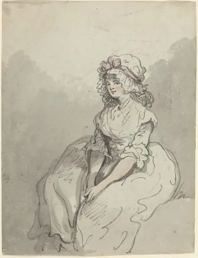 A Young English Beauty, by Thomas Rowlandson