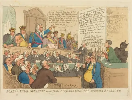 Boney's Trial, Sentence, and Dying Speech, by Thomas Rowlandson