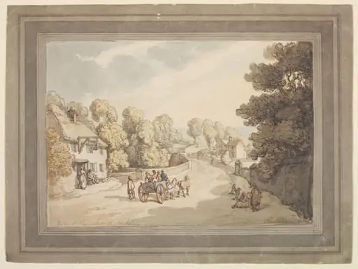 Bridge at Knaresborough, by Thomas Rowlandson