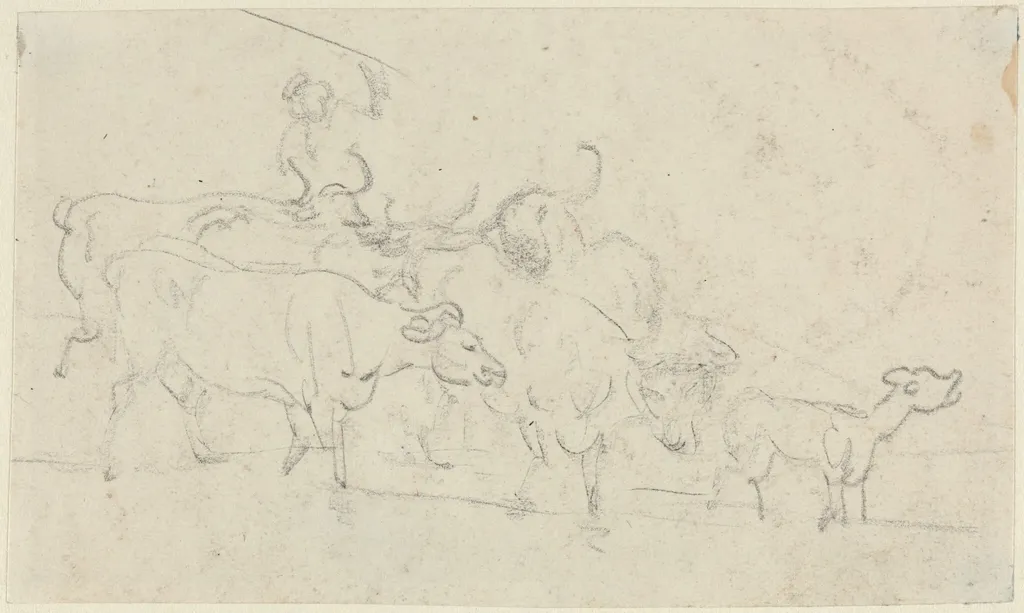 Cattle, by Thomas Rowlandson, graphite, 1792