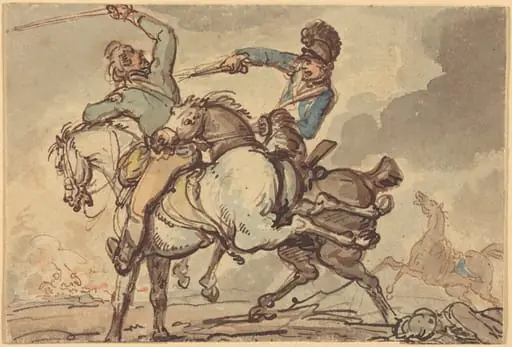 Cavalry Skirmish, by Thomas Rowlandson