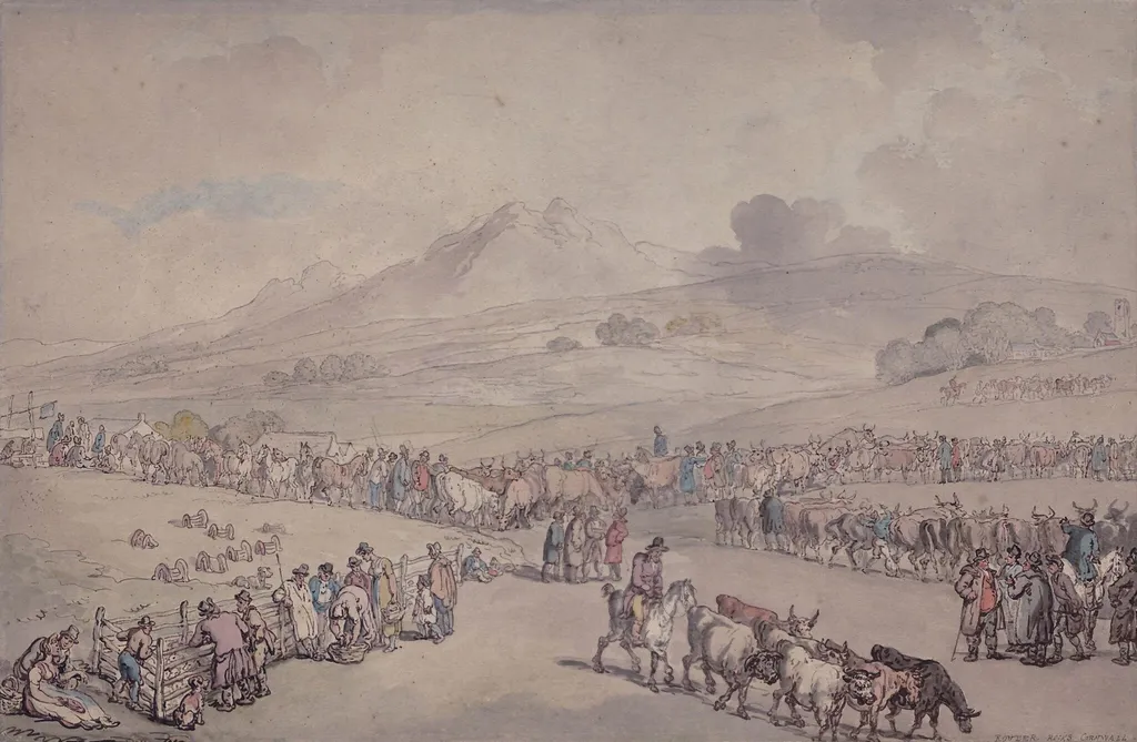 Cornish Fair, by Thomas Rowlandson, watercolor, 1780