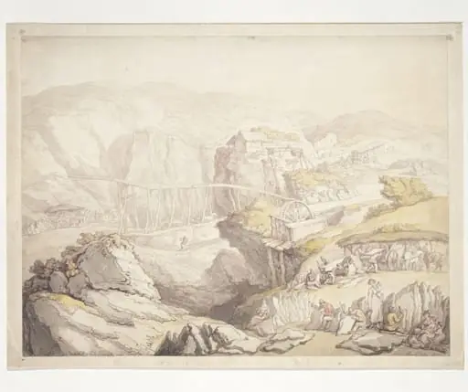 Delabole Slate Quarry, near Camelford, Cornwall, by Thomas Rowlandson