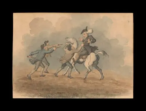 Dr Syntax Stopped by Highwaymen, by Thomas Rowlandson