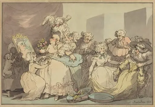 Dressing for a Birthday, by Thomas Rowlandson