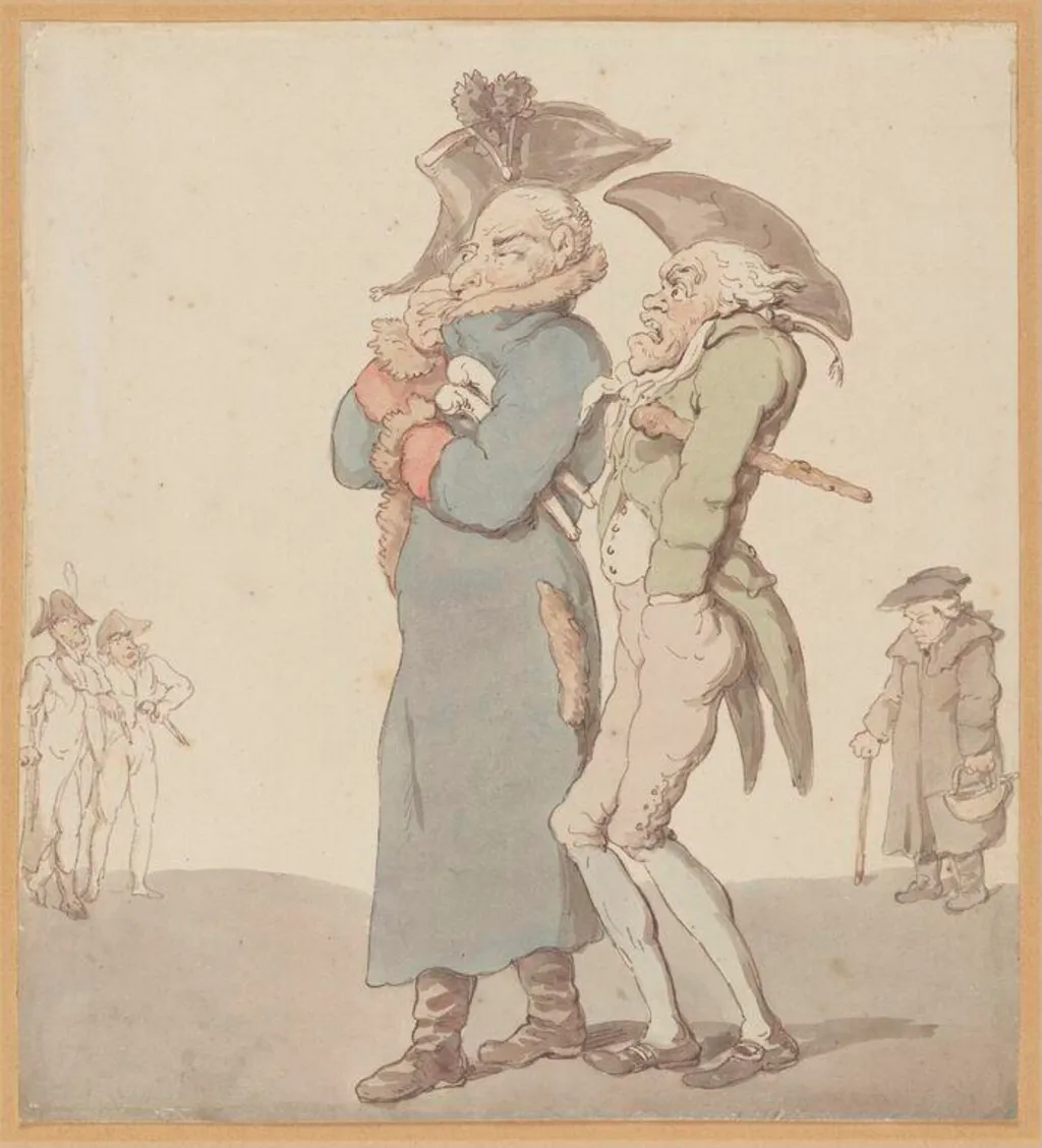 Duellists, by Thomas Rowlandson, watercolor