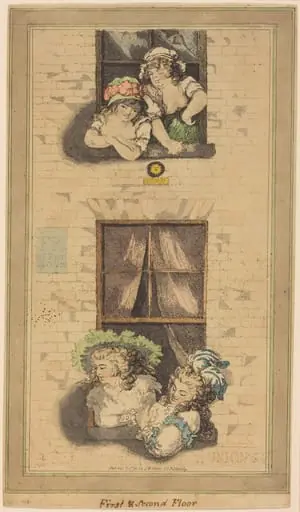 First and Second Floor, by Thomas Rowlandson