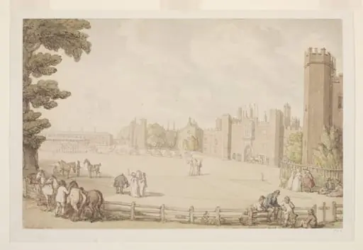Hampton Court Palace, by Thomas Rowlandson