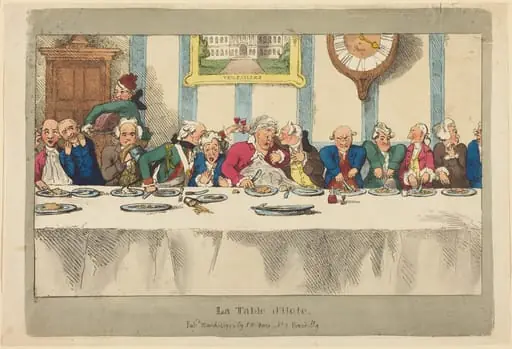 La Table d'Hote, by Thomas Rowlandson