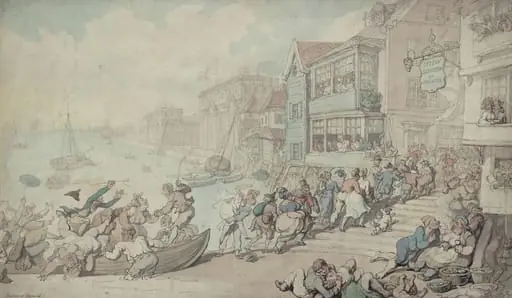 Landing at Greenwich, by Thomas Rowlandson
