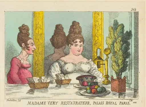 Madame Very Restaurateur, Palais Royal Paris, by Thomas Rowlandson