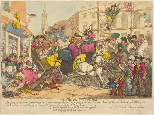 Miseries of London, by Thomas Rowlandson