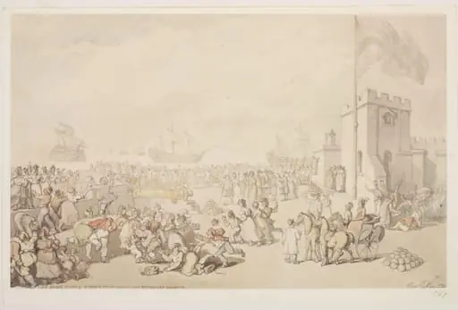Portsmouth Harbour, by Thomas Rowlandson