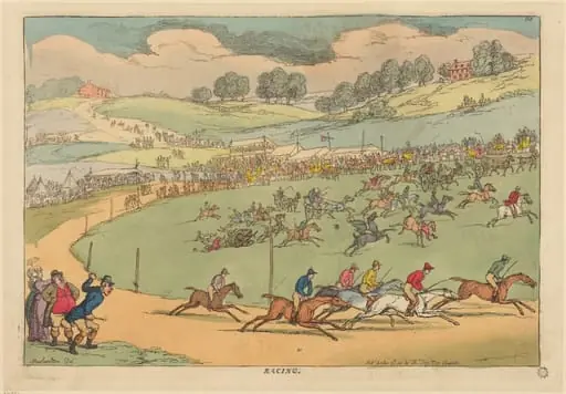 Racing, by Thomas Rowlandson