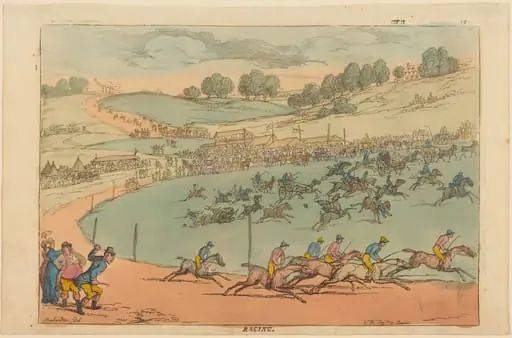 Racing, by Thomas Rowlandson