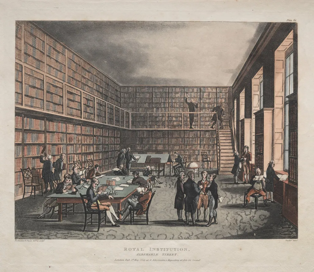 Royal Institution, Albemarle Street, by Thomas Rowlandson, 1809