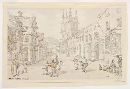 St Austell, by Thomas Rowlandson