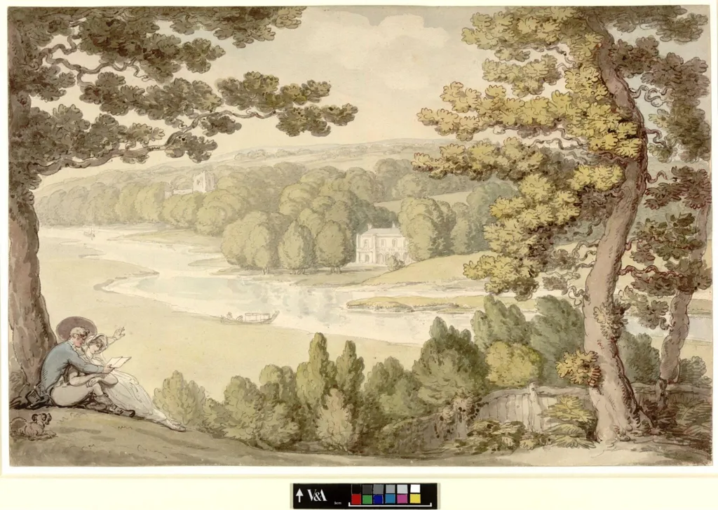 The Country House, by Thomas Rowlandson, watercolor, 1800