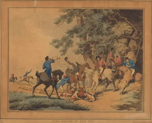 The Death of the Fox, by Thomas Rowlandson