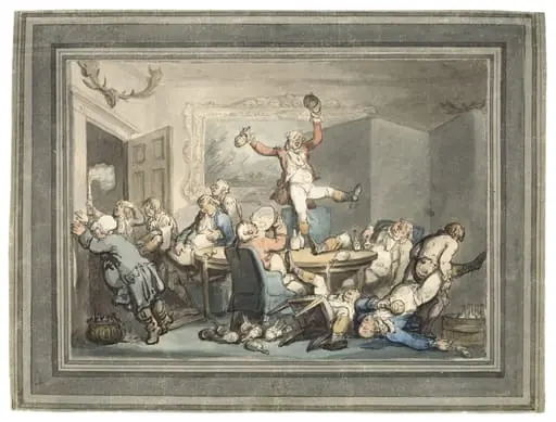 The Hunt Supper, by Thomas Rowlandson