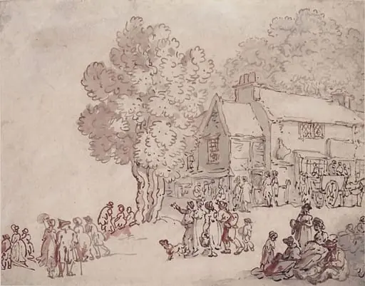 The Mitre, Paddington Canal, by Thomas Rowlandson