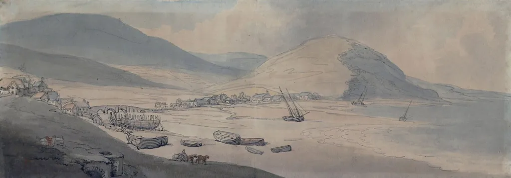 The Mouths of the Rheidol and Ystwyth at Aberystwyth, by Thomas Rowlandson, watercolor, 1780