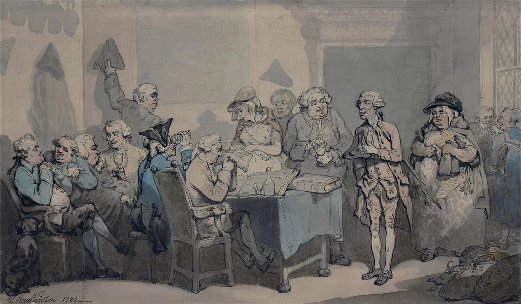 The Parish Vestry, by Thomas Rowlandson, watercolor, 1784