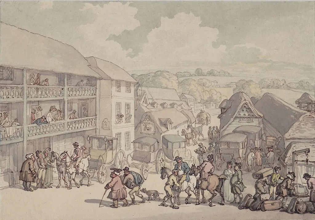 The White Hart Inn, Windsor, by Thomas Rowlandson, watercolor, 1780