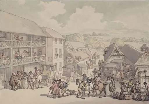 The White Hart Inn, Windsor, by Thomas Rowlandson
