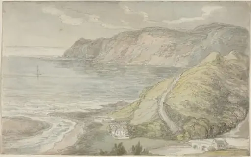 View from the Inn at Lynton, by Thomas Rowlandson