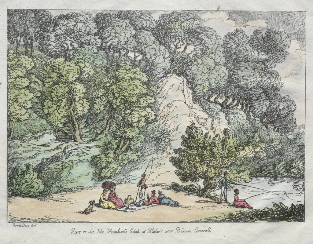 View on Sir John Moreshead's Estate at Blisland near Bodmin, Cornwall, by Thomas Rowlandson, 1805