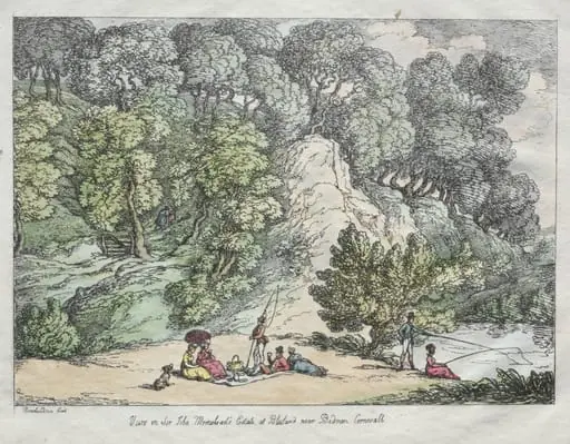 View on Sir John Moreshead's Estate at Blisland near Bodmin, Cornwall, by Thomas Rowlandson