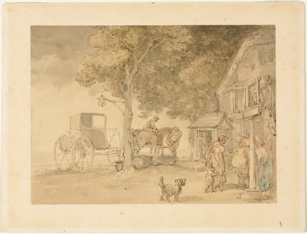 Watering Horses, by Thomas Rowlandson, 1805