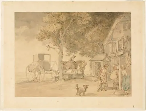 Watering Horses, by Thomas Rowlandson